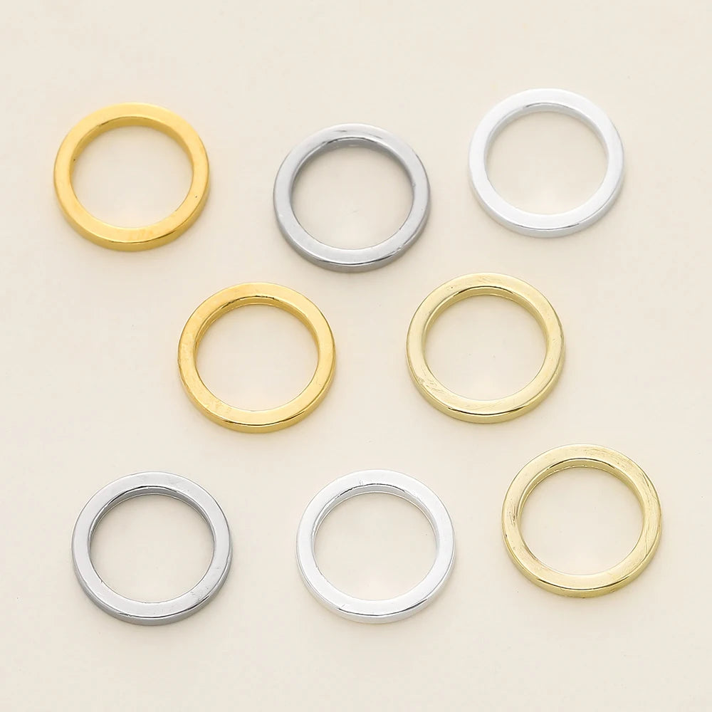 10/20Pcs/Pack 14K/18K Gold Color Plated Close Jump Rings Split Rings Connector for Jewelry Necklace Making Accessories
