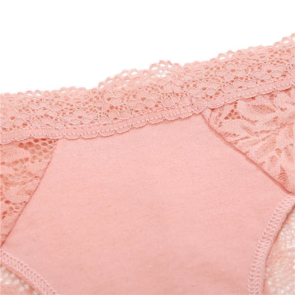 3PCS/Set Sexy Perspective Women Back Lace Panties Patchwork Cotton Underpants Hollow Out Lingerie Underwear Comfortable Briefs