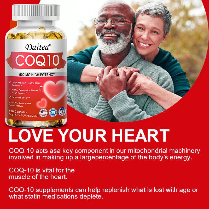 Daitea Coenzyme Q10 - a stable, highly absorbable form - supports energy production and promotes overall health.