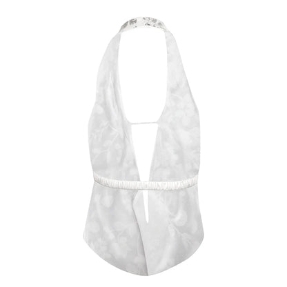 Summer New Women's Tank Streetwear Fashion Vest Sequins Halter Sexy V-Neck Backless Female Casual Slim Versatile Tank Clothing