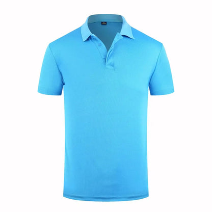 Men’s High-Quality White Golf Polo Shirt - Casual Short Sleeve Summer Style