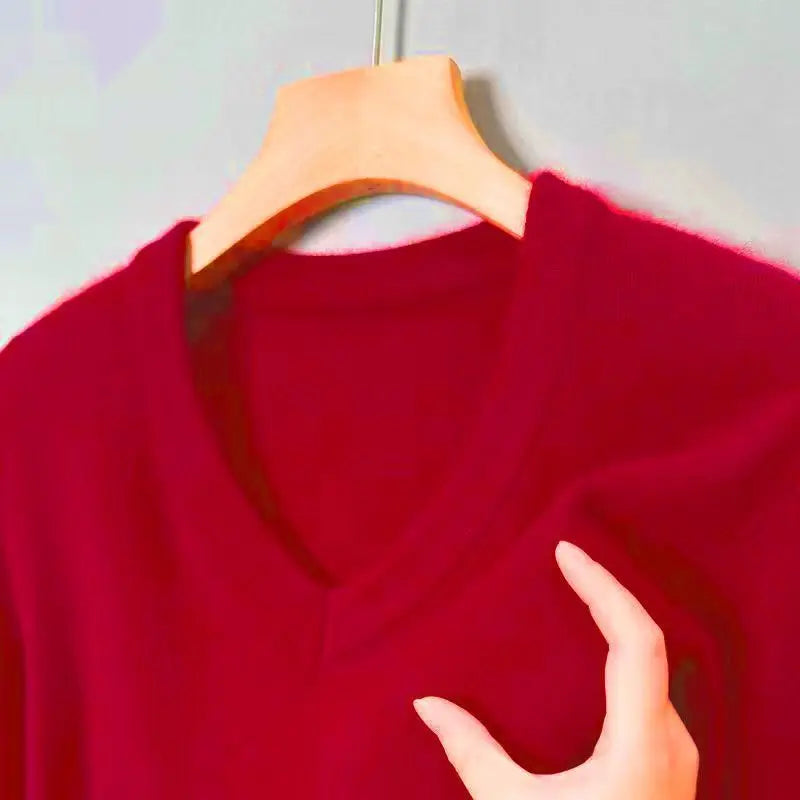 Men's Knitted Warm V-neck Pullovers Ribbed Solid Slim Fit Classic Black Gray Sweater for Man Autumn Spring Top Jumpers Clothes Badiee Stylez