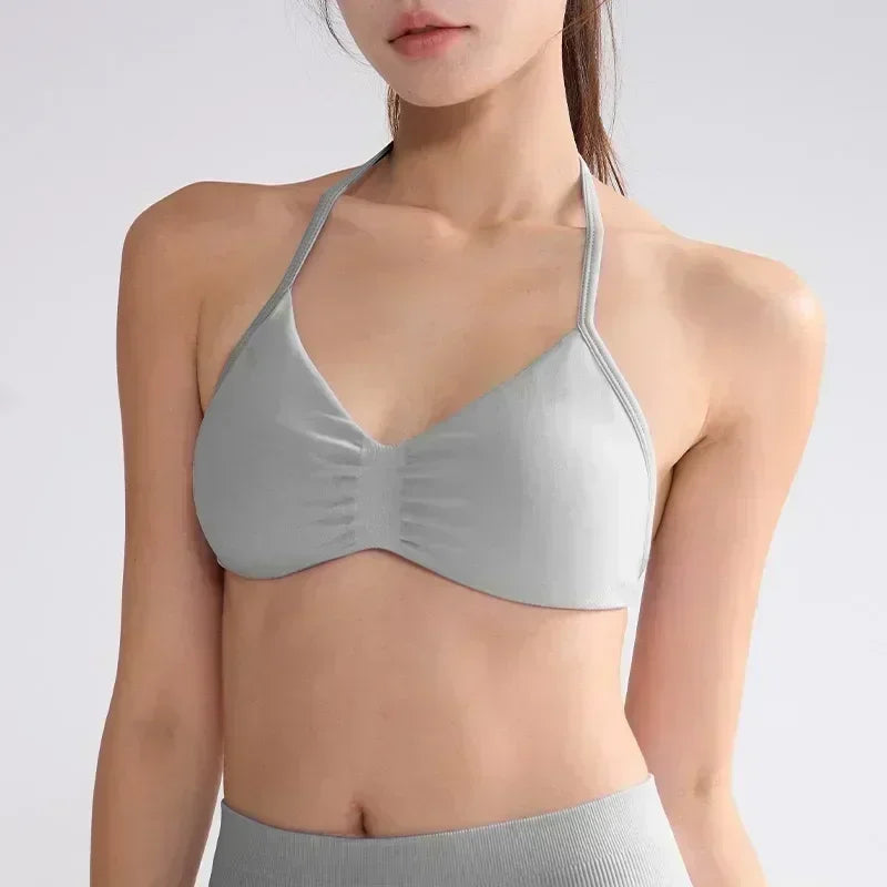 WHENG Gym Set 2 Piece Women Strappy Yoga Bra Top Workout Scrunch Shorts Sports Suit Fitness Clothes Seamless Yoga Set Badiee Stylez