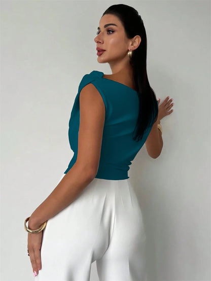 Fashion Tops Tee Woman Solid Sleeveless Shirts Ladies Camisas Mujer Summer Casual Sexy Blouse Shirt Women Clothing Blusas