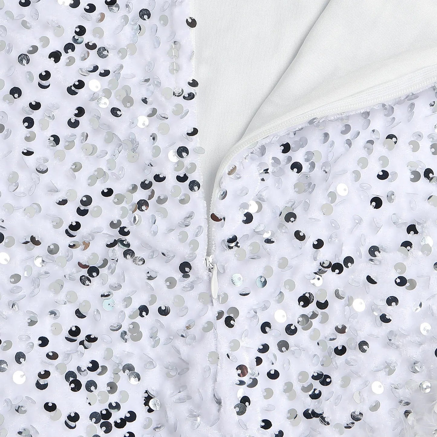 Women's Elegant Sequined Feather Slim Patchwork Bodysuits Spring Summer New Sexy Bodysuits Women Long Sleeve Backless Bodysuits