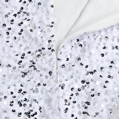 Women's Elegant Sequined Feather Slim Patchwork Bodysuits Spring Summer New Sexy Bodysuits Women Long Sleeve Backless Bodysuits