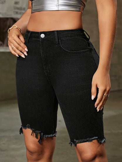 Women's jeans popular summer hot girl style black Denim shorts
