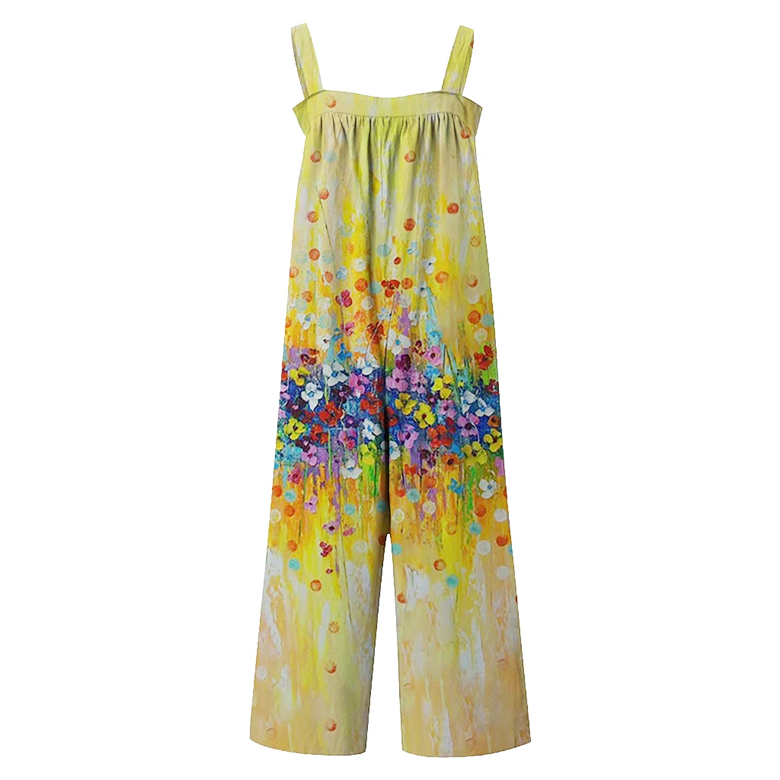 New 2025 Summer Casual Ladies plus Size Floral Romper Pantsuit Popular Sales Comfortable Women's Clothing Floral Print Romper