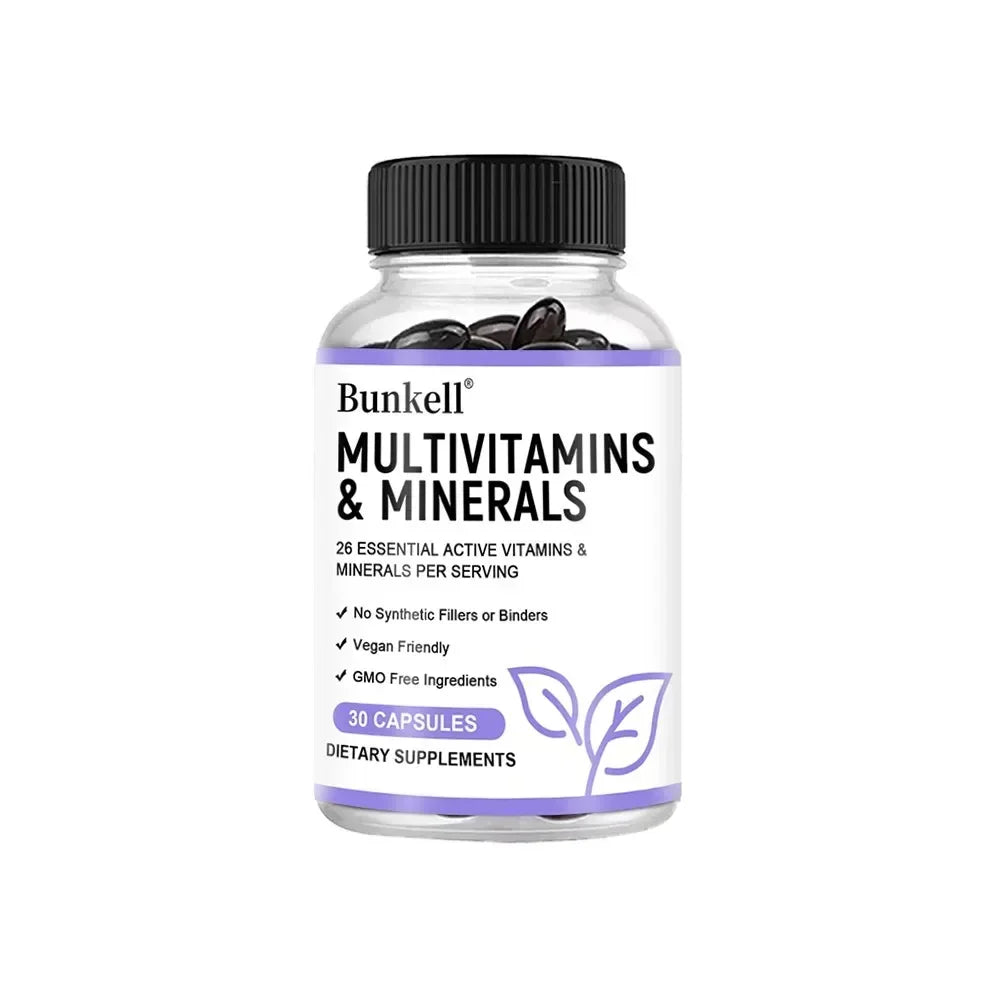 Multivitamin Capsules with Minerals,Repairs Skin,Promotes Liver Health,Improves Anemia and Vitamin Deficiencies,Boosts Energy 30 count-1 bottle
