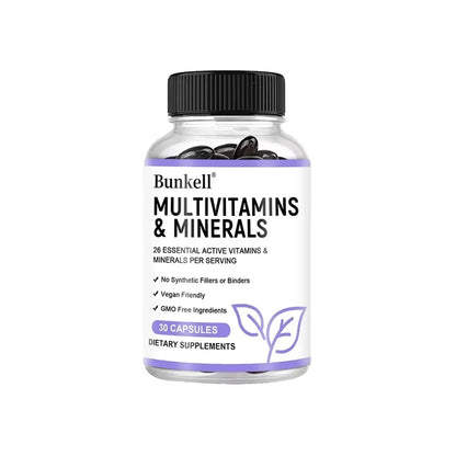 Multivitamin Capsules with Minerals,Repairs Skin,Promotes Liver Health,Improves Anemia and Vitamin Deficiencies,Boosts Energy 30 count-1 bottle