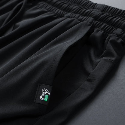 Men Pants Ice Silk Elastic Plus Size 6XL 7XL 8XL Quick Dry Summer Beach Thin Breathable Home Trousers Brand Stretch Lightweight