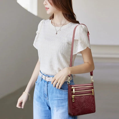 Three Zippers Design Crossbody Bags for Women Soft Leather Handbags High Quality Shoulder Bag Bolsa Women Messenger Bags Sac