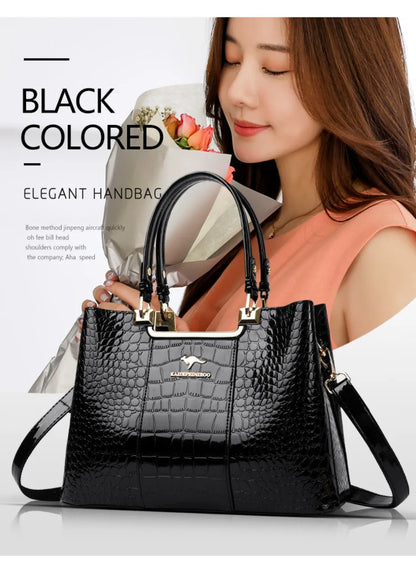 Three Layers Women Shoulder Bags Luxury Designer High Quality Patent Leather Messenger Casual Tote Bag Large Capacity Hand bags