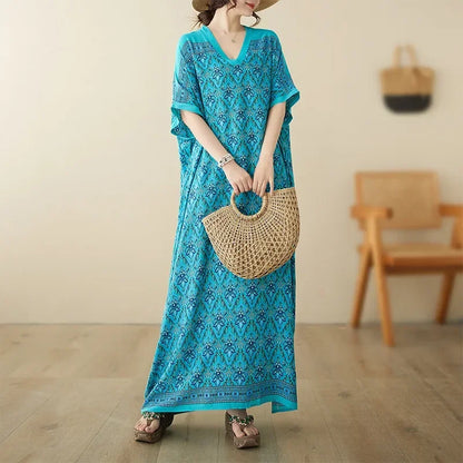 Summer Dress for Women Clothing Long Dress Fashion Clothes Cotton Vintage Harajuku Elegant Streetwear Maxi Beach Dresses J 1 One Size