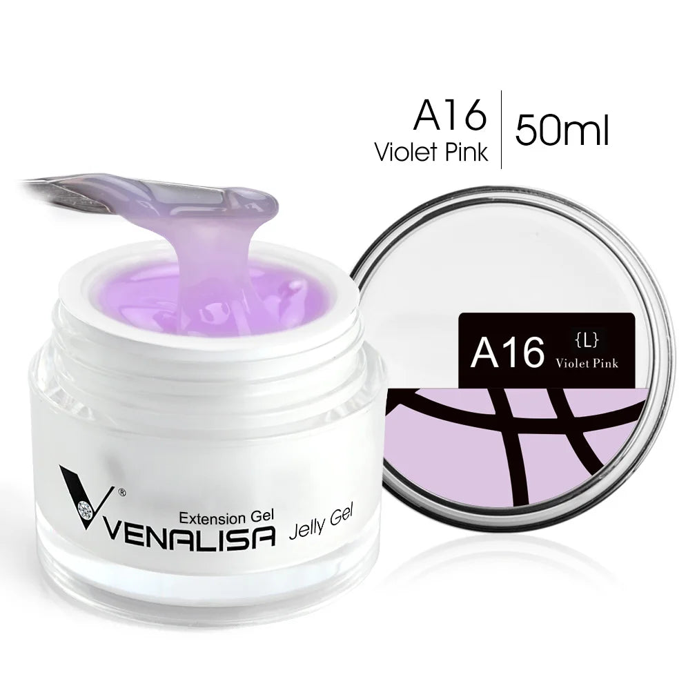 50ml Venalisa Soak off Thick Jelly Gel UV Construction Gel Builder Extend 24 Color Camouflage Milky White Nail Art Hard Nail Gel A16L