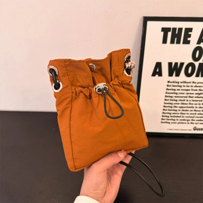 Nylon Crossbody Bag Soft Mini Phone Wallet Multifunctional Square Shoulder Bag Crossbody Purse Canvas Purse Messenger Bag brown CHINA