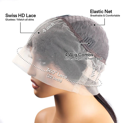 360 Full Lace Frontal Wig 13x6 Straight Glueless Lace Front Wig Brazilian Human Hair Wigs For Black Women 13x4 Lace Wig