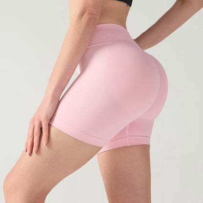 4.5'' Impact Shorts Seamless Low Ribbed Waistband Gym Shorts Scrunch Bum Yoga Shorts Booty High Stretch Running Bike Shorts