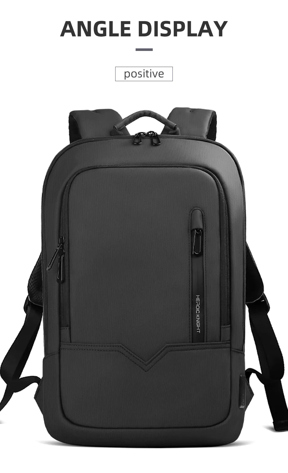 Hk Slim Laptop Backpack Men 14 Inch Office Work Women Backpack Thin Business Bag Unisex Black Ultralight Small Backpack School
