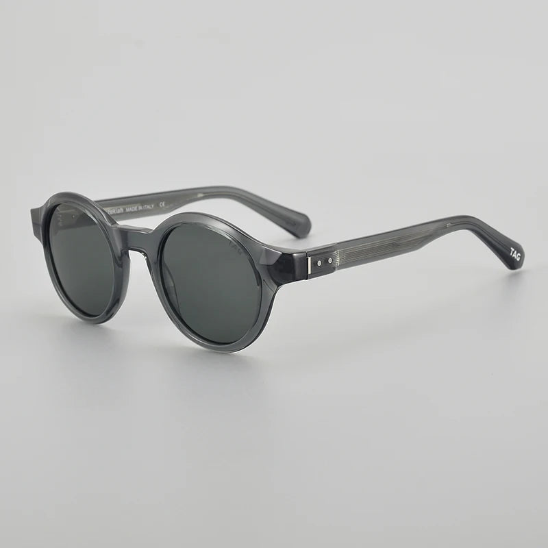 TAG Hezekiah luxury Brand vintage Polarized Sunglasses Men Women Retro round Driving Sun glasses Fashion UV400 acetate Sunglass C006 other