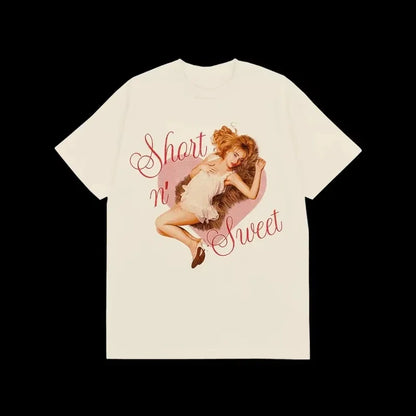 Sabrina Carpenter Album Short N' Sweet T-shirts Women Summer Y2k Tops Clothing Cotton Harajuku Fashion Men Streetwear T Shirt 3