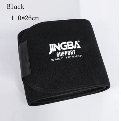 JASONTUTU Neoprene Sport Waist Belt Support Body Shaper Waist Trainer Loss Fitness Sweat Belt Slimming Strap Waist Trimmer Black 110CMX26CM