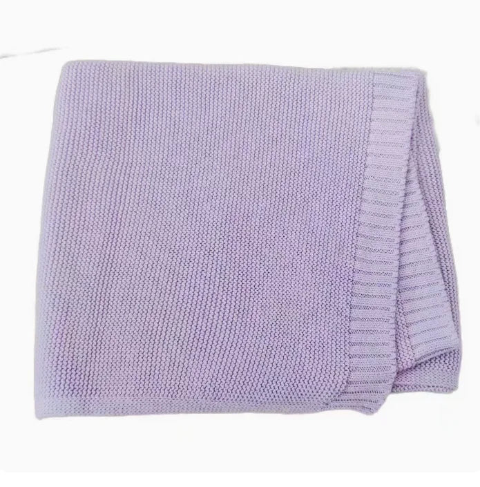 Personalized Kid Name Baby Blanket Embroidered New Born Baby Blanket Stroller Swaddles Breathable Cotton Knitted Blanket Bedding Badiee Stylez