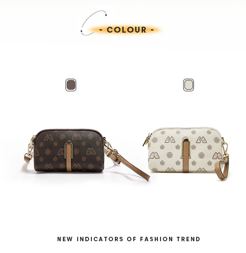 FOXER Women Small Crossbody Bag Shoulder Bag with Wrist Strap Lady Fashion Messenger Bag Mini High Quality Cellphone Purse