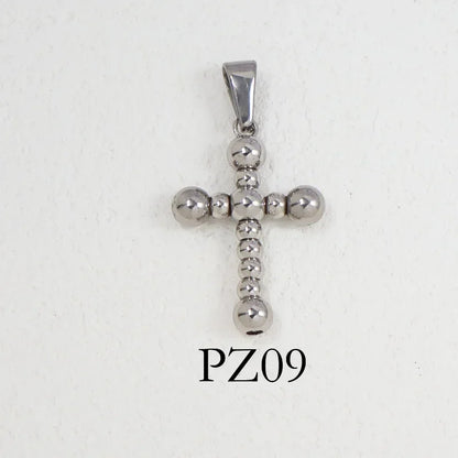 RHYSONG Geometric Stainless Steel 18K Gold Plated Snake Cross Palm Conch Mushroom Pistol Pendant For Women Diy Findings Jewelry 09-SV