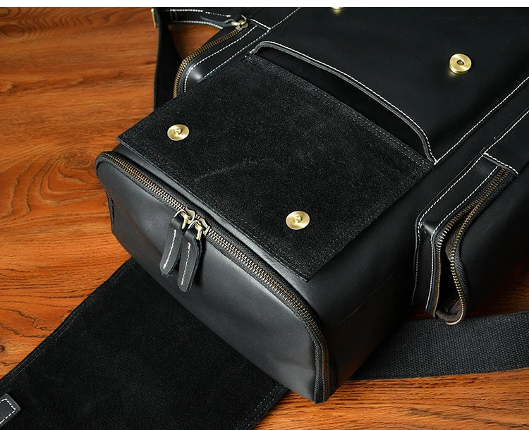 Vintage Crazy Horse Genuine Leather Backpack Men Leather Bagpack Climbing Rucksack male Large Hiking Backpack M814