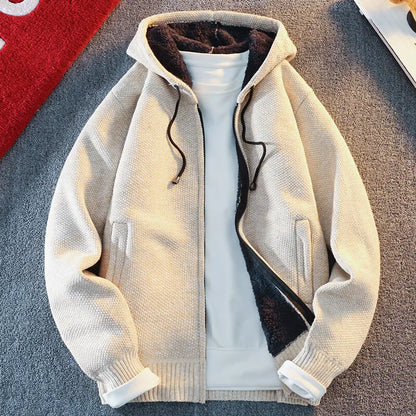 Classic Men's Knitted Sweater Cardigan Hooded Jackets Casual Streetwear Full Zip Cardigans Jackets Coat Badiee Stylez