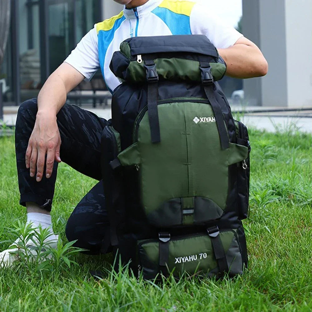 Hiking Backpack 70L Oxford Large Rucksack for Travelling Camping Hunting Bag Waterproof Lightweight Backpacks