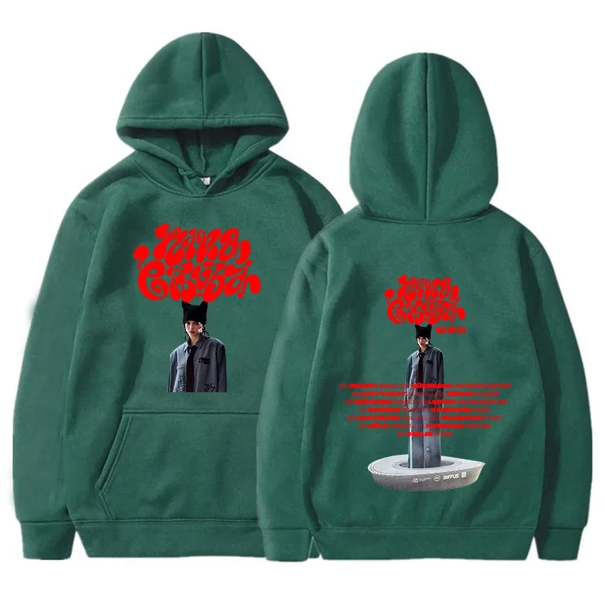 Arena Tour 2025 Nina Chuba Hoodies Sudaderas Para Mujer Winter Women Men Clothing Singer Printing Sweatshirts Casual Pullovers dark-green