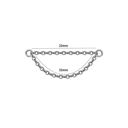 Dreamlee ASTM G23 Titanium Connector Chain For Nose Ring Hoop Clicker Cartilage Helix Body Piercing Jewelry Accessory N CHINA