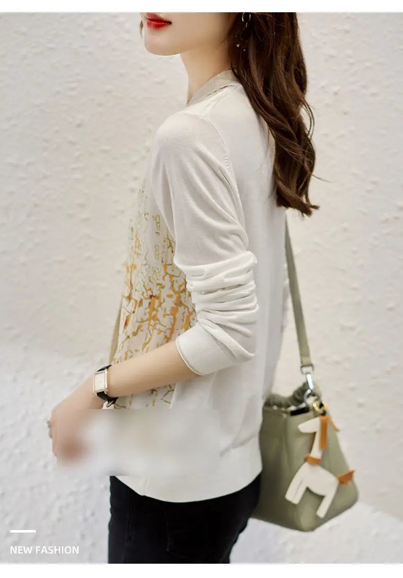 New Casual Soft Knit bottoming shirts Sweater cardigans sweater Tees Basic shirts knitted Tops