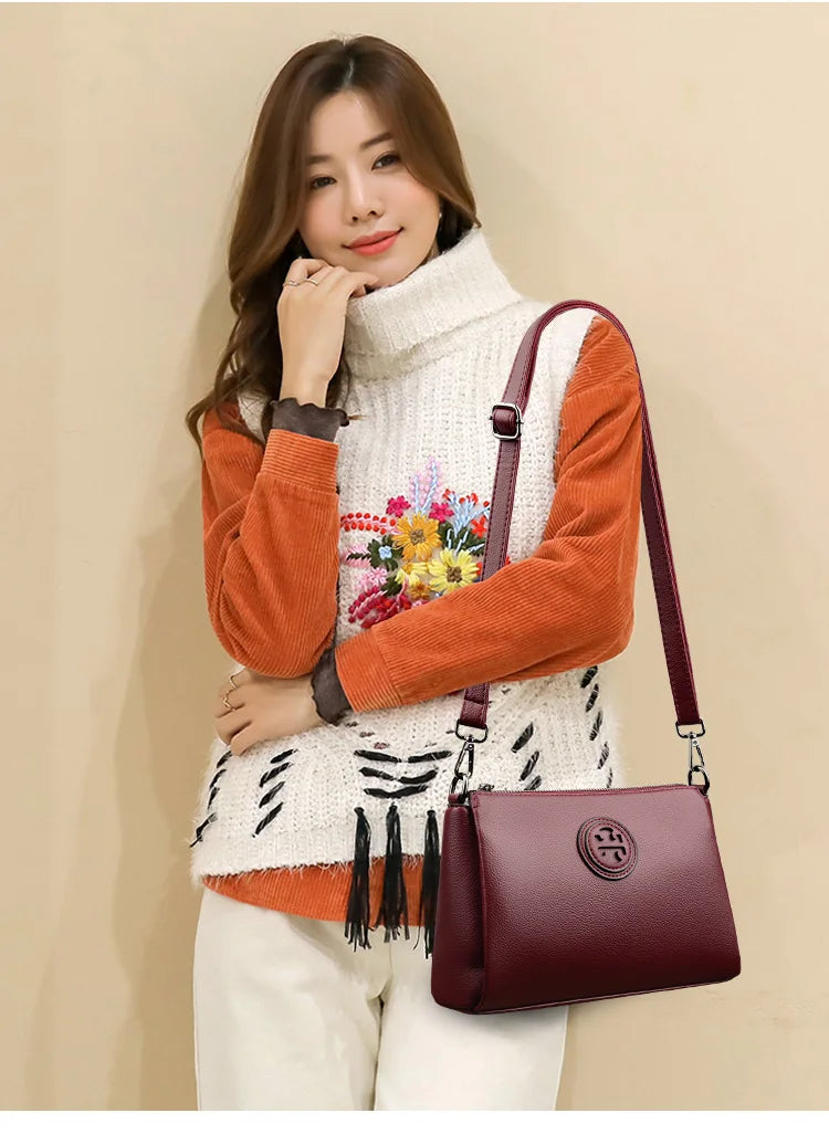 Versatile PU Crossbody Bag for Women Stylish High Quality Brand Design Zipper Solid Color Pattern Casual Daily Use Shoulder Bag - Badiee Stylez