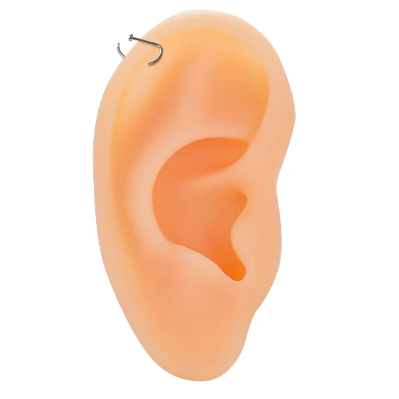 ASTM F136 Titanium PIERC D Shape Nose Ring Nostril Piercing Hoop Septum Rings Bar Pin Nose Lip Studs Body Jewelry Wholesale Badiee Stylez