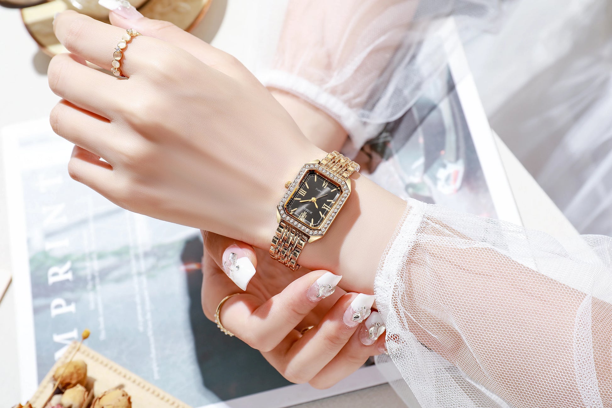 New High-end Luxury Ladies Watches Elegant Diamond Jewelry Quartz Bracelet Wristwatch Gifts for Women 2025 Fashion Dress Watch