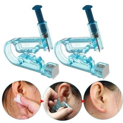 1-4Pcs Disposable Safe Painless Ear Piercing Tool, Healthy Sterile Punctur Kit Earring Studs Nose Rings Piercing Gun Set Badiee Stylez