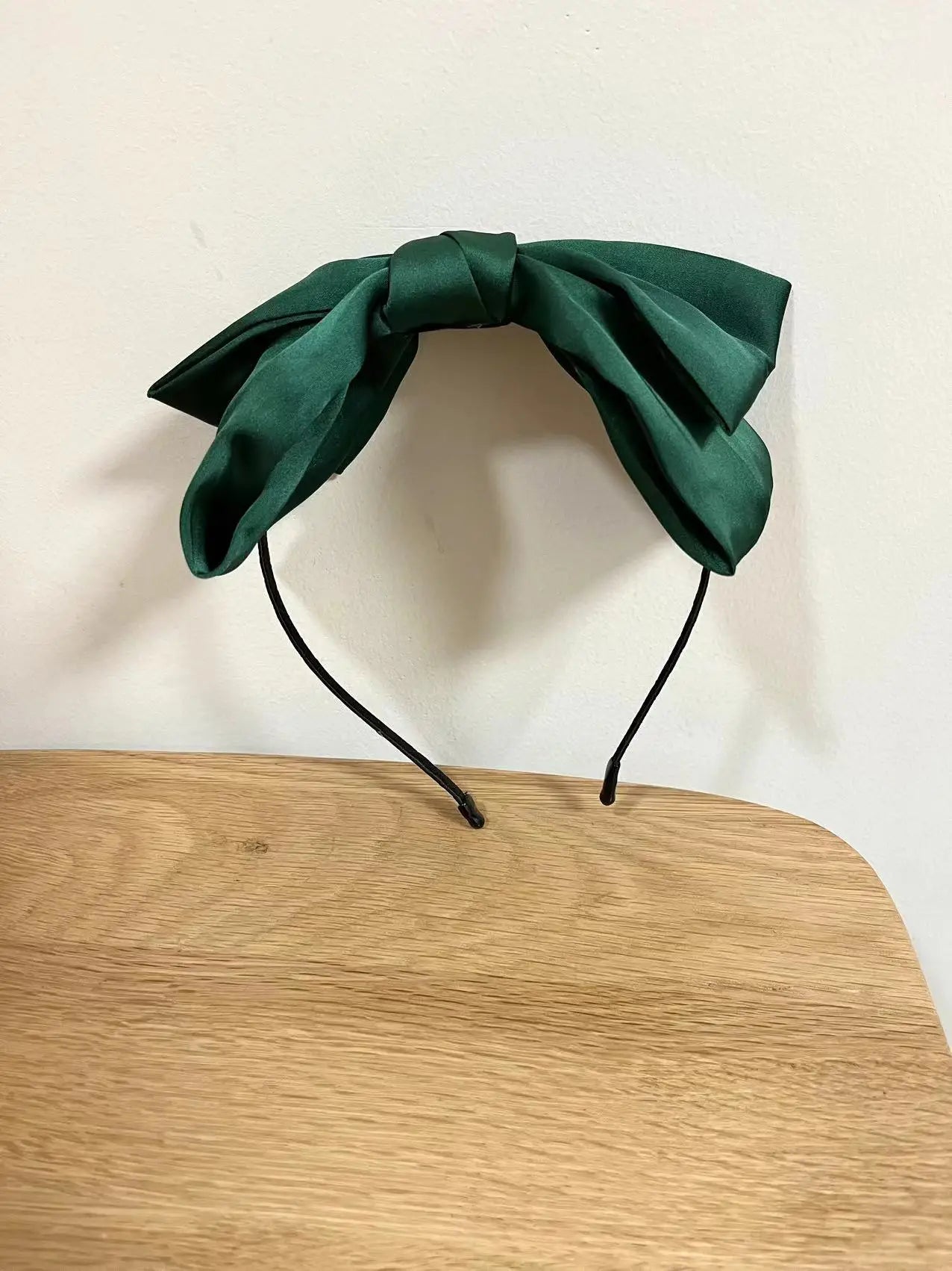 1Pcs Fashion Oversize Solid Bow Hairbands Hair Hoops For Women Girls Party Hair Accessories 1Pcs green