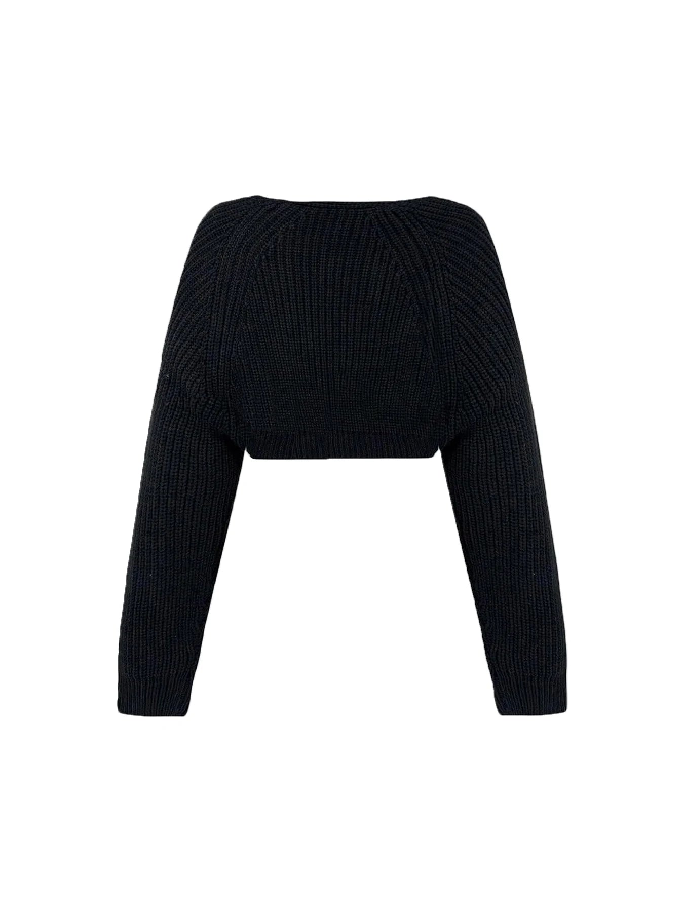 Shrug Raglan Sleeve Open Front Cardigan Elegant Solid Color Ribbed Knitted Cardigan For Spring & Fall Women's Clothing