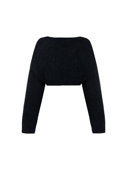 Shrug Raglan Sleeve Open Front Cardigan Elegant Solid Color Ribbed Knitted Cardigan For Spring & Fall Women's Clothing