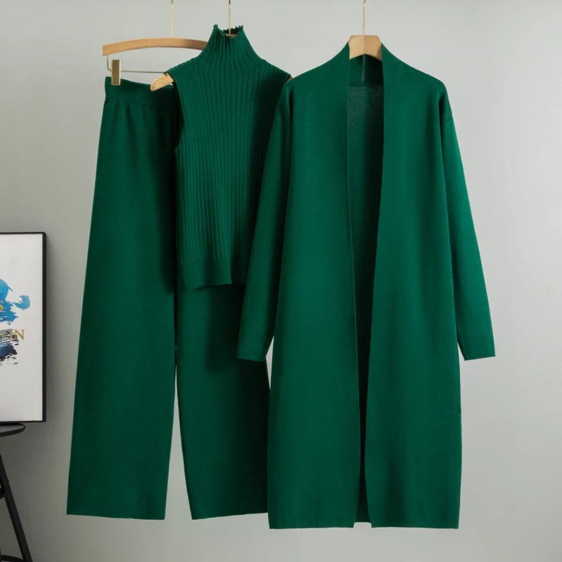 Sets Outifits New 3PCS Solid Tape Patch Tank Top &  Pants Set with Coat Fashion Casual Women Tracksuits Female