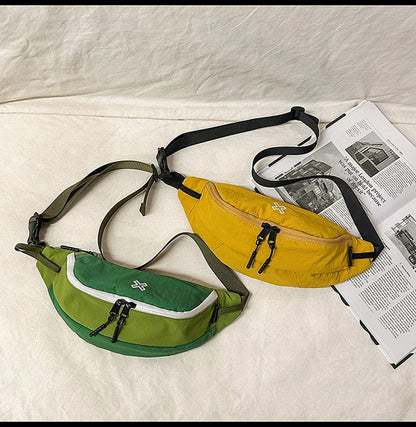 Casual Waterproof Chest Bags Large Capacity Crossbody Bags Korean Fashion Waist Bag Fanny Pack for Women Men's Travel Bag Banana