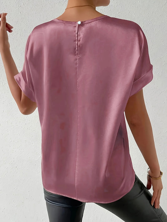 Women's plus size shirt summer chic elegant shirt casual women's fashionable shirt