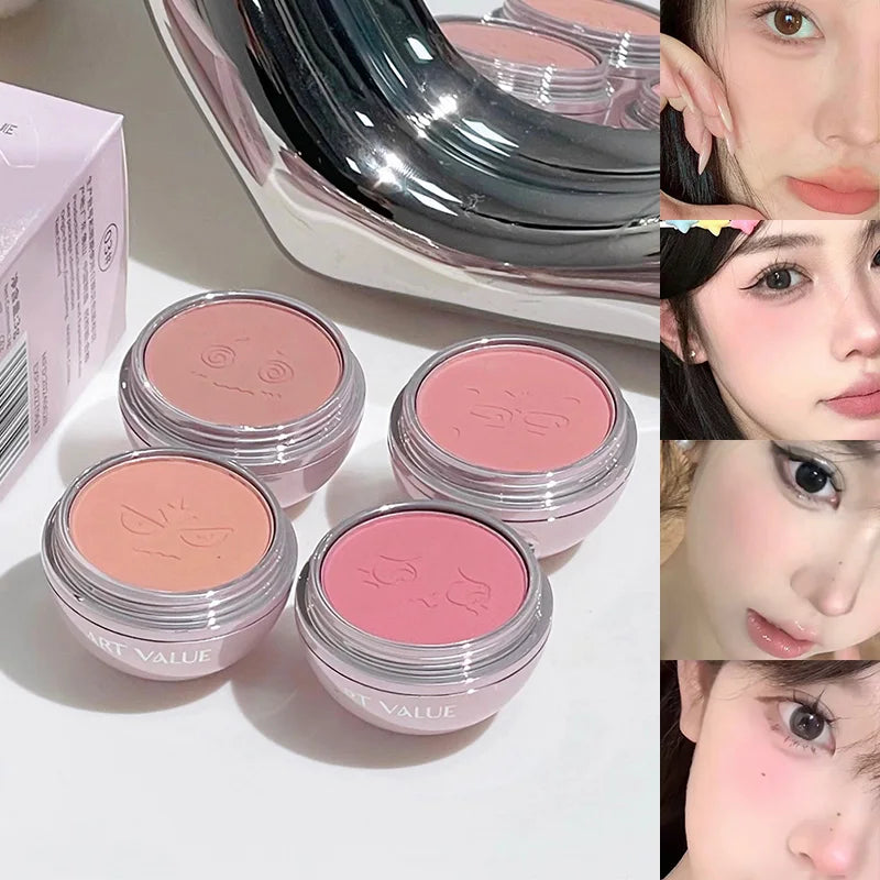 No-Mischief Blush - Multi-functional Solid Makeup Egg for Low-Saturation Gray-Pink Tint with Flawless Finish
