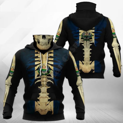 Police Skull 3D Printed Hoodies Harajuku Fashion Sweatshirt Women Men Casual Pullover Hoodie Mask Warm Drop Shipping Hoodie Mask 3