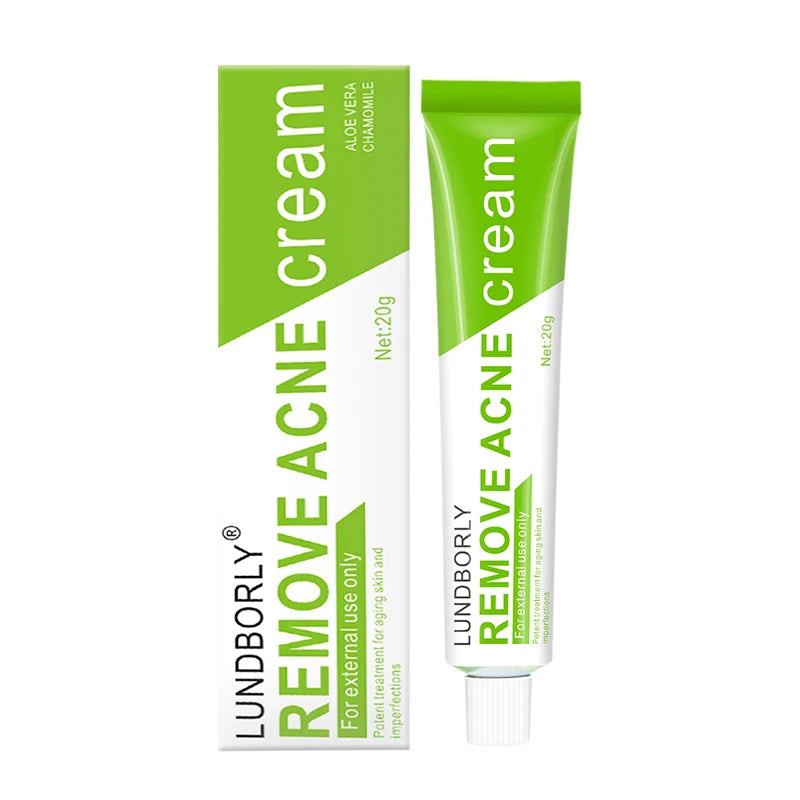 LUNDBORLY Acne Care Cream with Natural Herbal Extracts Helps Soothe Skin Improve Skin Texture and Keep Skin Smooth and Radiant 20g CHINA