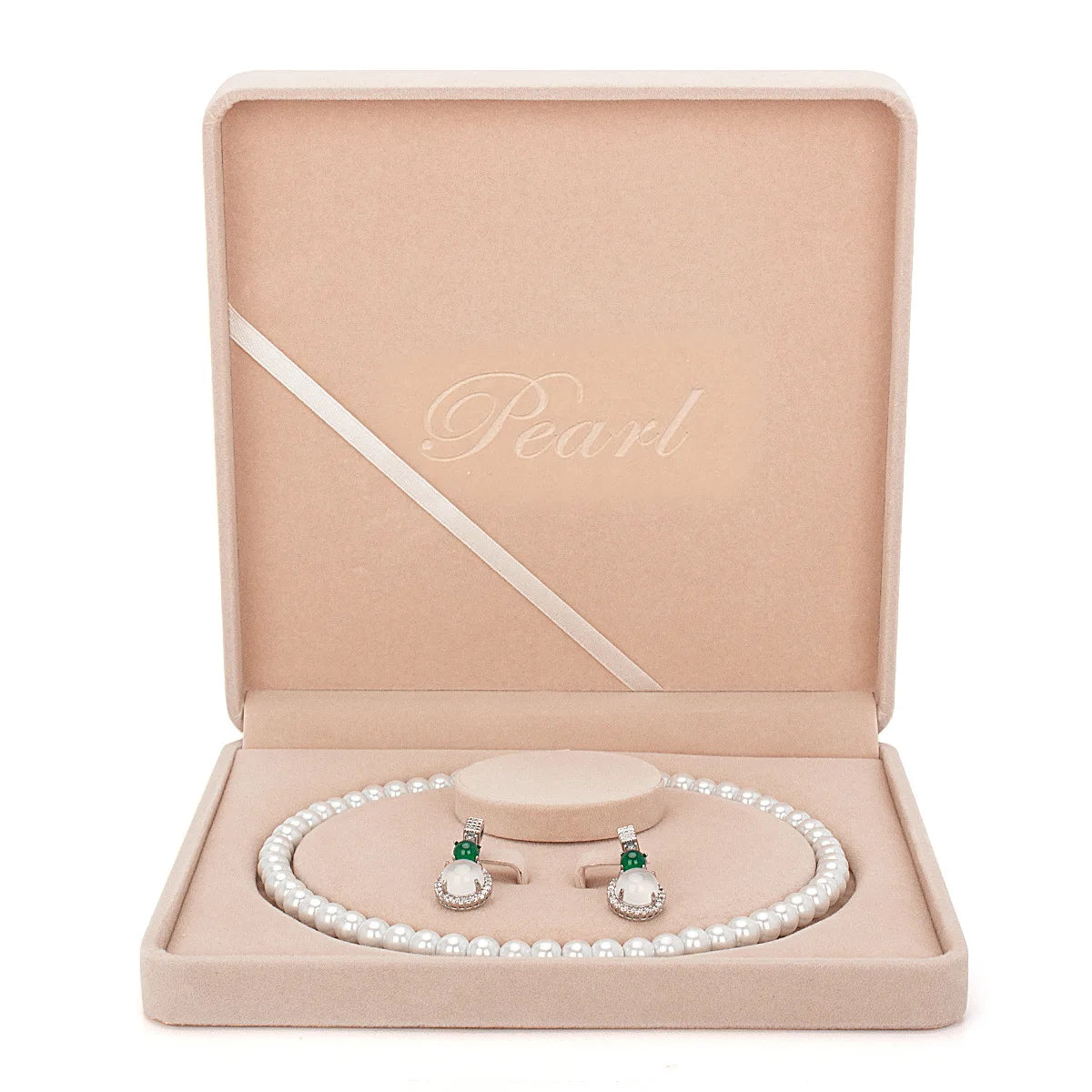 Velvet Pearl Necklace Gift Display Jewelry Set Box Wedding Ring Earring Bracelet Jewellery Packaging Storage Organizer Wholesale Style 1