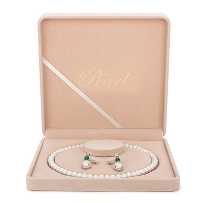 Velvet Pearl Necklace Gift Display Jewelry Set Box Wedding Ring Earring Bracelet Jewellery Packaging Storage Organizer Wholesale Style 1